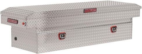Weather Guard, 71.5in. Saddle Box, Width 72 in, Material Aluminum, Color Finish Diamond Plate Silver, Model# 127-0-03 in Saudi Arabia