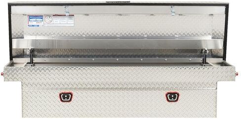 Weather Guard, 71.5in. Saddle Box, Width 72 in, Material Aluminum, Color Finish Diamond Plate Silver, Model# 127-0-03 in Saudi Arabia