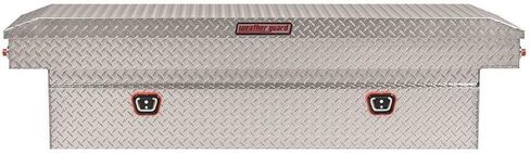Weather Guard, 71.5in. Saddle Box, Width 72 in, Material Aluminum, Color Finish Diamond Plate Silver, Model# 127-0-03 in Saudi Arabia
