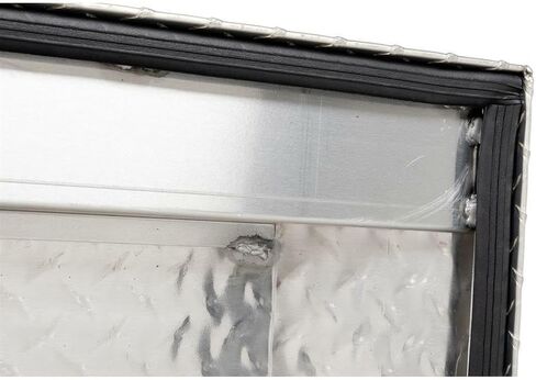 Weather Guard, 71.5in. Saddle Box, Width 72 in, Material Aluminum, Color Finish Diamond Plate Silver, Model# 127-0-03 in Saudi Arabia
