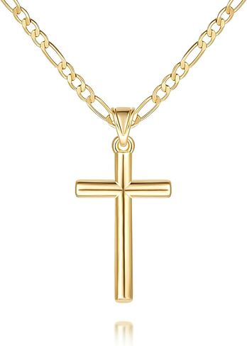 14K Gold Cross Necklaces for Women Cross Chain Necklace Cross Necklace for Women Hypoallergenic Gold Necklaces for Womens Gold Cross Pendant Faith Jewelry in Kuwait