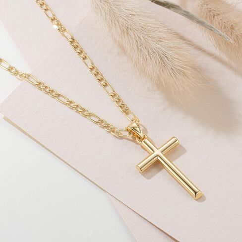 14K Gold Cross Necklaces for Women Cross Chain Necklace Cross Necklace for Women Hypoallergenic Gold Necklaces for Womens Gold Cross Pendant Faith Jewelry in Kuwait