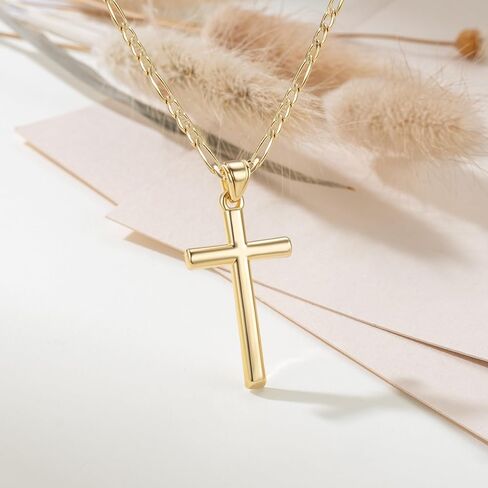 14K Gold Cross Necklaces for Women Cross Chain Necklace Cross Necklace for Women Hypoallergenic Gold Necklaces for Womens Gold Cross Pendant Faith Jewelry in Kuwait