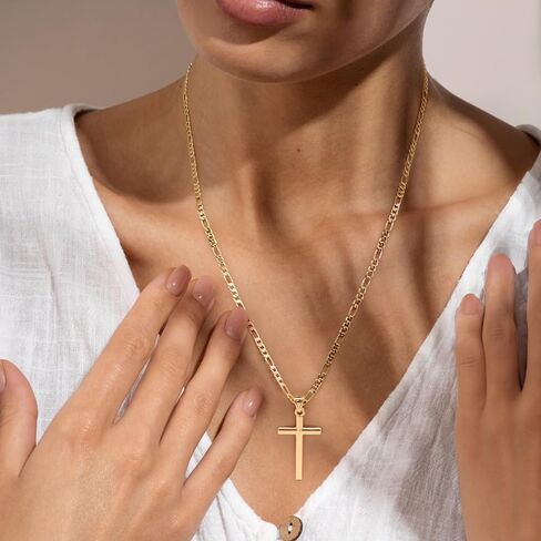 14K Gold Cross Necklaces for Women Cross Chain Necklace Cross Necklace for Women Hypoallergenic Gold Necklaces for Womens Gold Cross Pendant Faith Jewelry in Kuwait