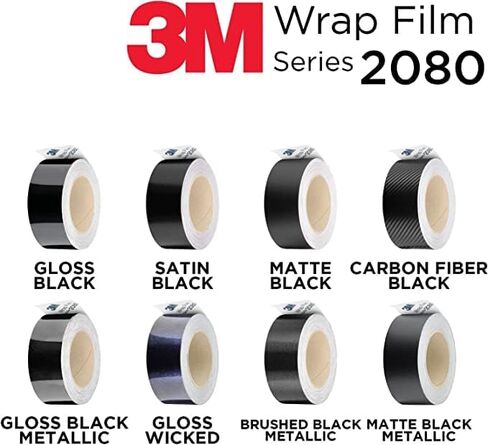 3M أسود فينيل غلاف فيلم سلسلة 2080 1080 KIT لـ Black Gloss Out Chrome Delete Window Trim Trim Trim Free Tool Tool (Matte Black ، 2 Inches 5ft) in Kuwait