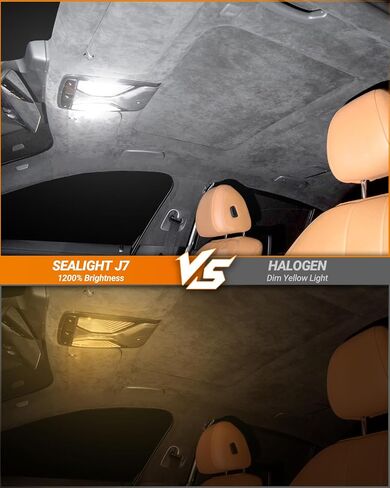 SEALIGHT 194 LED Bulb for License Plate Light, 6000K White 168 W5W 2825 T10 LED Light Bulb 1200% Super Bright for Dome Map Door Courtesy Dash Lights Pack of 2 in Saudi Arabia