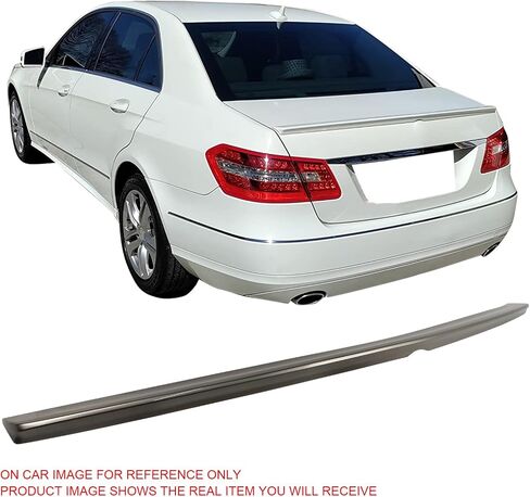 Pre-Painted Trunk Spoiler Compatible with 2010-2016 Benz E-Class W212, AMG Style #040 Black ABS Added On Lip Wing Available by IKON MOTORSPORTS, 2010 2011 2012 2013 2014 2015 in Saudi Arabia