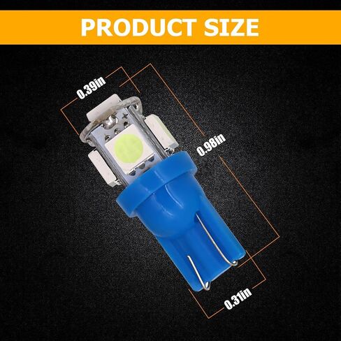 20PCS T10 194 Car LED Light Bulb, 5SMD 5050 12V 168 W5W 2825 Vehicle Wedge License Plate Bulb, Automotive Interior Dome Map Door Trunk Courtesy Dash Lamps Accessories, Universal Fit (Pink) in Saudi Arabia