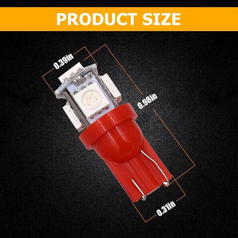20pcs T10 194 لمبة LED LED ، 5SMD 5050 12V 168 W5W 2825 مركبة لوحة ترخيص لوحة لمبة ، السيارة الداخلية قبة الخريطة الجذع مجاملة مصابيح DASH مصابيح داش ، Universal Fit (Pink) in Kuwait