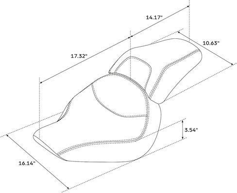 TCT-MOTORPARTS Driver & Passenger Seat Fit For Harley Davidson Fat Boy FLSTF 2007-2017 Night Train 2006-2015 in Saudi Arabia