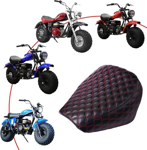 JMChstore Red Retro Design Mini Bike Seat for Massimo Trailmaster Hurricane MB200 MB200-2 ، for Baja Warrior WR65 ، Mini Baja ، Baja Heat Carbon 66cc HT65 MB165 Trail Pike Cushion Parts in Saudi Arabia