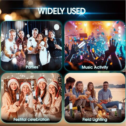 4 Pieces LED Strobe Baton Lights Rechargeable LED Bottle Service Light Reusable Handheld Champagne Bottle LED Light for Party Nightclub Bar Wedding Event Festival Outdoor Activity (Pink) in Saudi Arabia