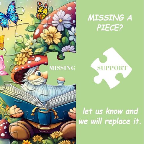 Cute Gnome Puzzles for Adults 1000 Piece, Nature Cactus Succulent Plant Themed, Funny Spring Gnome Jigsaw Puzzles Challenging in Kuwait