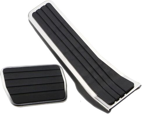 BEETECH Car Pedal Covers Compatible with Mazda3 CX-30 MX-30 CX-60 Stainless Steel Accelerator Gas Brake Pedal Set Silver with Non-Slip Rubber Mazda Car Accessories in Saudi Arabia