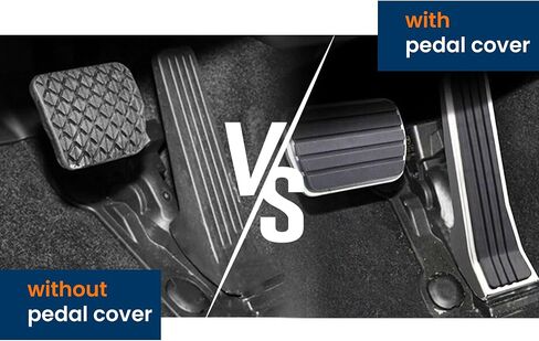 BEETECH Car Pedal Covers Compatible with Mazda3 CX-30 MX-30 CX-60 Stainless Steel Accelerator Gas Brake Pedal Set Silver with Non-Slip Rubber Mazda Car Accessories in Saudi Arabia