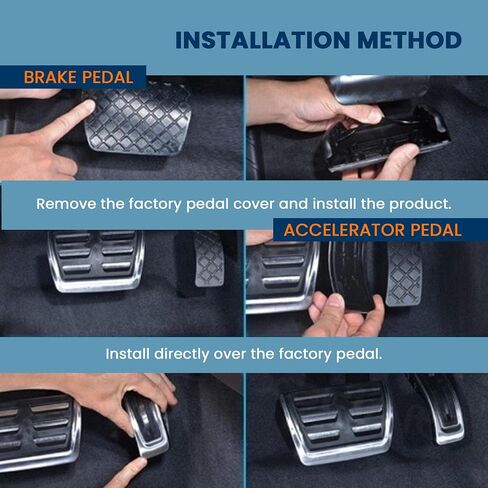 BEETECH Car Pedal Covers Compatible with Mazda3 CX-30 MX-30 CX-60 Stainless Steel Accelerator Gas Brake Pedal Set Silver with Non-Slip Rubber Mazda Car Accessories in Saudi Arabia