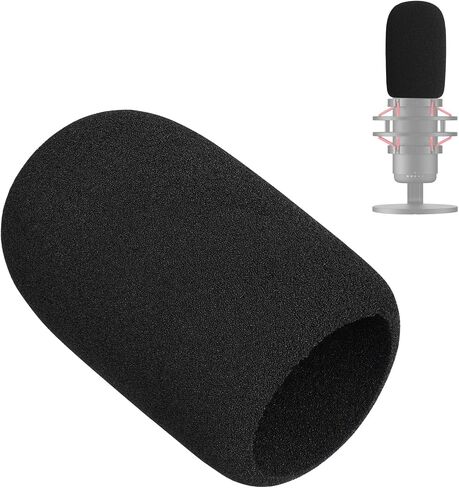 مرشح الزجاج الأمامي/البوب ​​لميكروفونات HyperX QuadCast (S) - غطاء ميكروفون فروي لتقليل ضوضاء الرياح والضوضاء المحيطة مع وصول الفتحة العلوية لزر كتم الصوت (وردي فروي) in Saudi Arabia