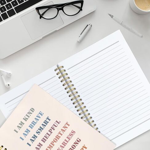 Motivational Quote Spiral Notebook,Boho Rainbow I Am Kind Lined Notebook Hardcover,College Ruled Notebook Journal for Writing,Inspirational Gifts for Kids Student,5.5x8.3 in Saudi Arabia