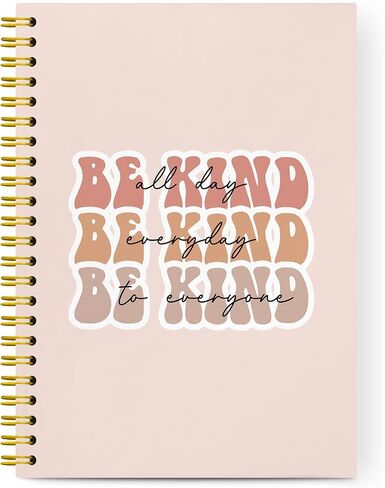Motivational Quote Spiral Notebook,Boho Rainbow I Am Kind Lined Notebook Hardcover,College Ruled Notebook Journal for Writing,Inspirational Gifts for Kids Student,5.5x8.3 in Saudi Arabia