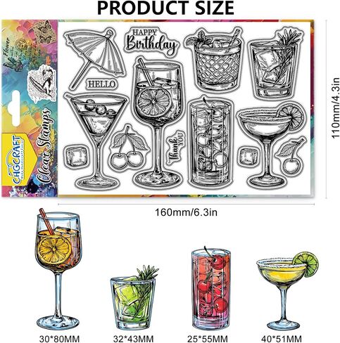 CHGCRAFT France Postage Postmark Clear Stamps Silicone Transparent Stamp Silicone Stamps Seals for DIY Scrapbooking Journaling Photo Album Decorative Card Making in Saudi Arabia