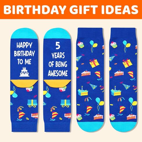 Zmart 8th Birthday Gifts for Boys - Socks for Boys Girls Age 8, Presents for 8 Year Olds, 8 Year Old Boy Gift Ideas, Blue in Kuwait