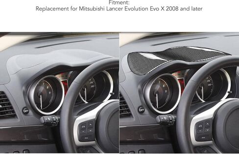 Gauges Sun Sun Visor Cover Gauge Cluster Cluster Carbon Carbon Carbor Presidental Black Backed Top Cover البديل لـ Lancer Evo X in Saudi Arabia