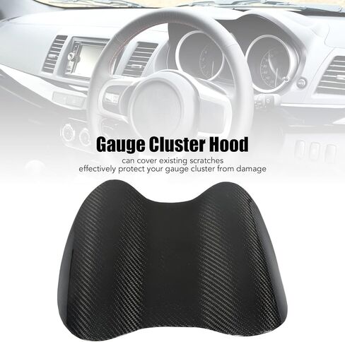 Gauges Sun Sun Visor Cover Gauge Cluster Cluster Carbon Carbon Carbor Presidental Black Backed Top Cover البديل لـ Lancer Evo X in Saudi Arabia