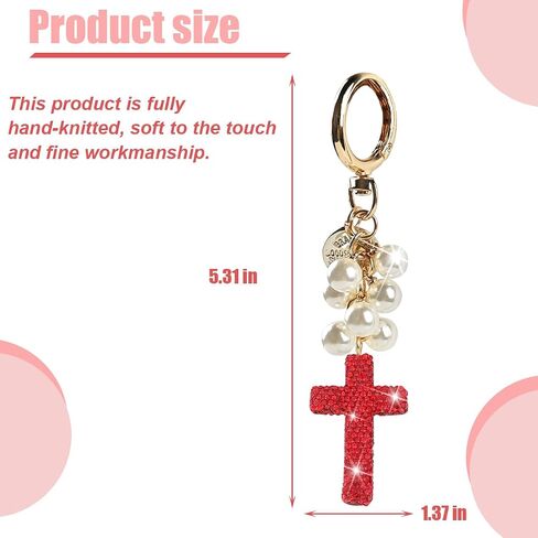 سلسلة مفاتيح Bling Car ، وسلسلة مفاتيح Cross Cross Cross Cross ، وملحقات مفاتيح السيارات ، Universal Fit (Pink) in Saudi Arabia