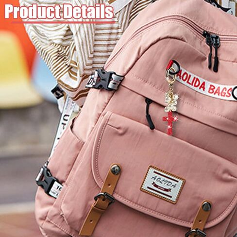 سلسلة مفاتيح Bling Car ، وسلسلة مفاتيح Cross Cross Cross Cross ، وملحقات مفاتيح السيارات ، Universal Fit (Pink) in Saudi Arabia