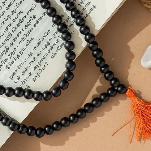 أصلي Karungali Malai Mala 108 Beads & Karungali Malai Combo للرجال والنساء مختبر مختبر أسود خشب الأبنوس Karungali Mala & in Saudi Arabia