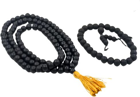 أصلي Karungali Malai Mala 108 Beads & Karungali Malai Combo للرجال والنساء مختبر مختبر أسود خشب الأبنوس Karungali Mala & in Saudi Arabia