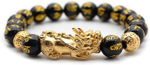 سوار Feng Shui Wealth ، أساور سجد سوداء 12 مم مع شخصية pixiu ، سوار حماية الحظ للرجال ، النساء ، العشاق ، الأزواج ، الآباء in Saudi Arabia