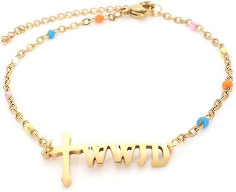 أساور WWJD ، سوار حبة ، سوار حجري طبيعي ، مصنوع من حجر الطبيعة ، الهدايا الدينية للنساء ، الأم ، الجدة ، الصديق ، الابنة in Kuwait