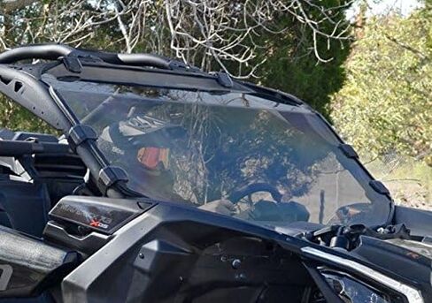 SuperAtv Full Windshield لعام 2017+ Can Am X3 / X3 Max | مقاوم للخدش 1/4 بوصة البولي الكربونات السميكة التي هي أقوى 250 مرة من الزجاج | مصنوعة في الولايات المتحدة الأمريكية in Saudi Arabia