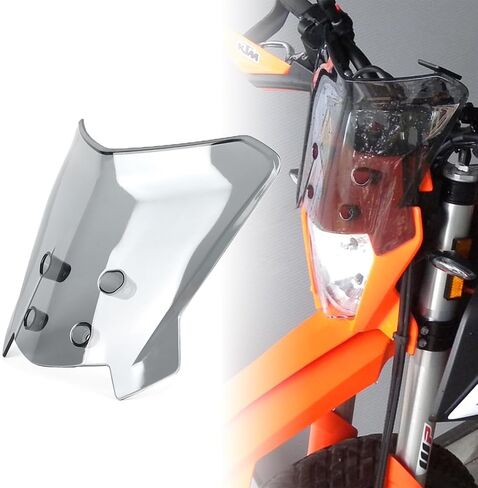 Motorcycle Windshield for all 690 SMC R ENDURO / EXC XC XCW 125-500 / Husavarna 701 SM/ENDURO 125-501, Front Windscreen Wind Deflector Wind Protection (Smoke Gray) in Saudi Arabia