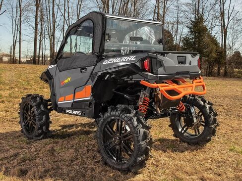 SuperATV Rear Vented Windshield for 2016+ Polaris General 1000 | 2017+ Polaris General 4 | USA Made | Made of 1/4" Polycarbonate- 250x Stronger Than Glass | BreezeRite Vent Gives Three Vent Positions in Saudi Arabia