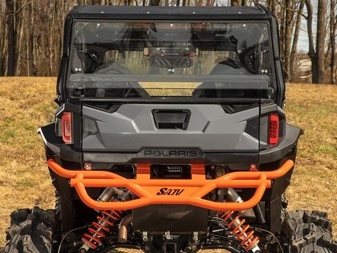 SuperATV Rear Vented Windshield for 2016+ Polaris General 1000 | 2017+ Polaris General 4 | USA Made | Made of 1/4" Polycarbonate- 250x Stronger Than Glass | BreezeRite Vent Gives Three Vent Positions in Saudi Arabia