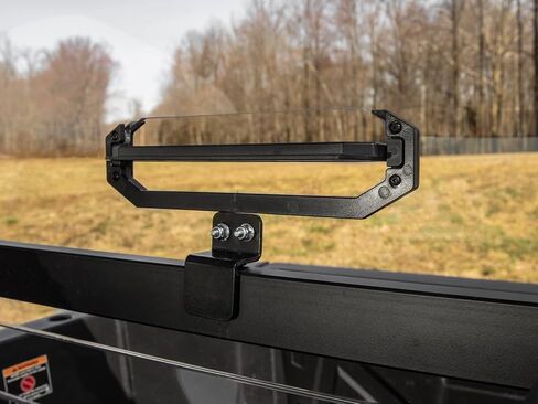 SuperATV Rear Vented Windshield for 2016+ Polaris General 1000 | 2017+ Polaris General 4 | USA Made | Made of 1/4" Polycarbonate- 250x Stronger Than Glass | BreezeRite Vent Gives Three Vent Positions in Saudi Arabia