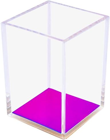 Mei yi Tian Clear Acrylic Pencil Pen Pen Cup مع أسفل الذهب الأصفر ، وملحقات المكتب مكياج فرشاة فرشاة التصميم الحديثة منظم سطح المكتب لتخزين المكتب كونترتوب in Kuwait