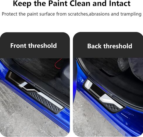 4Pcs Stainless Steel Car Door Sill Protector Trim Scuff Plate Guard Sills Scratch Protection Door Entry Guard Accessories Fit for Honda CRV HRV 2017 2018 2019 2020 2021 2022 2023 2024 2025 Sliver in Saudi Arabia