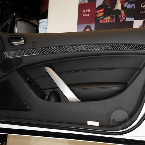 باب السيارة تقليم الشريط غطاء ملصق ألياف الكربون الداخلية لـ Infiniti G37 2010-2013 Q60 2014 2015 Coupe Convertible in Kuwait