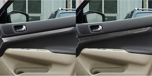 باب السيارة تقليم الشريط غطاء ملصق ألياف الكربون الداخلية لـ Infiniti G37 2010-2013 Q60 2014 2015 Coupe Convertible in Kuwait