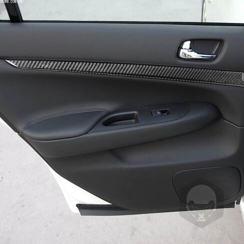 باب السيارة تقليم الشريط غطاء ملصق ألياف الكربون الداخلية لـ Infiniti G37 2010-2013 Q60 2014 2015 Coupe Convertible in Kuwait