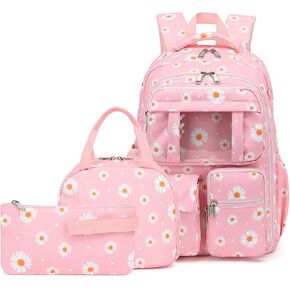 حقائب الظهر في مدرسة ليوبارد للمراهقين الفتيات ، 3pcs ثلاجة على ظهرها مع حقيبة قلم رصاص معزول لصندوق الغداء للأطفال in Kuwait