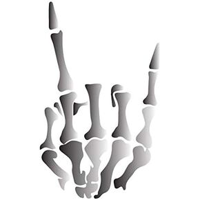 Rock On Skeleton Hand Vinyl Car Decal / Sticker 8.5" in Saudi Arabia