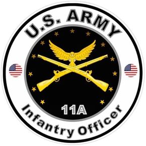 2 (Pieces) 3" and 5" Stickers n Decals - Infantry Officer Sticker Vinyl Decal Sticker, Waterproof for Cars, Laptop, Phone and More, in Saudi Arabia