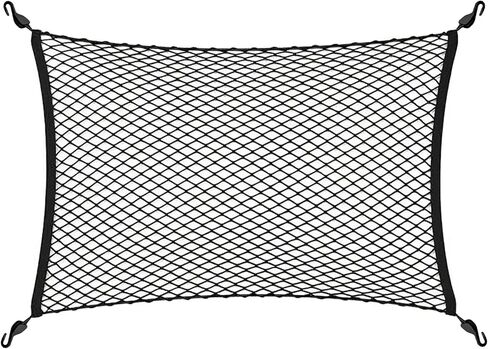Floor Style Automotive Elastic Trunk Mesh Cargo Net for Mercedes-Benz EQE SUV 2023-2025 - Premium Trunk Organizers and Storage - Luggage Net for SUV - Best Car Organizer for Mercedes-Benz EQE in Saudi Arabia