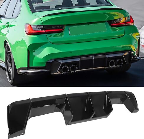 Rear Bumper Diffuser Compatible with BMW G80 M3 G82 M4 2024 2023 2022 2021 Gloss Black Rear Bumper Lower Lip Replacement in Saudi Arabia