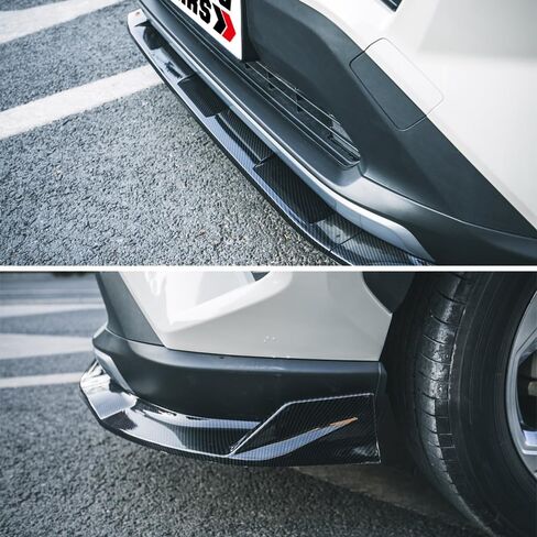 Front Lip Spoiler Compatible with 2019-2024 Toyota RAV4 LE XLE Front Bumper Spoiler, Carbon Fiber Look 3-Piece Front Spoiler Exterior Body Kit in Saudi Arabia