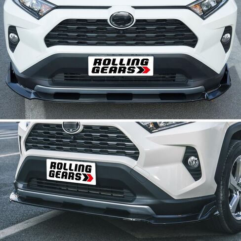 Front Lip Spoiler Compatible with 2019-2024 Toyota RAV4 LE XLE Front Bumper Spoiler, Carbon Fiber Look 3-Piece Front Spoiler Exterior Body Kit in Saudi Arabia